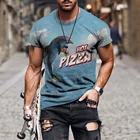 Футболка мужская с 3D-принтом акулы и оленя, модная тенниска с коротким рукавом, повседневная майка в стиле хип-хоп, майка большого размера, лето