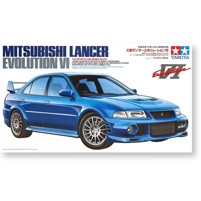 Tamiya 24213 1/24 Scale Mitsubishi Lancer Evolution VI Evo 6  Super Sport Car Display Toy Plastic Assembly Building Model Kit