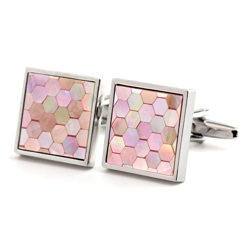 

A square color shell cufflinks shirts cufflinks men cufflinks cuff factory direct sale free shipping