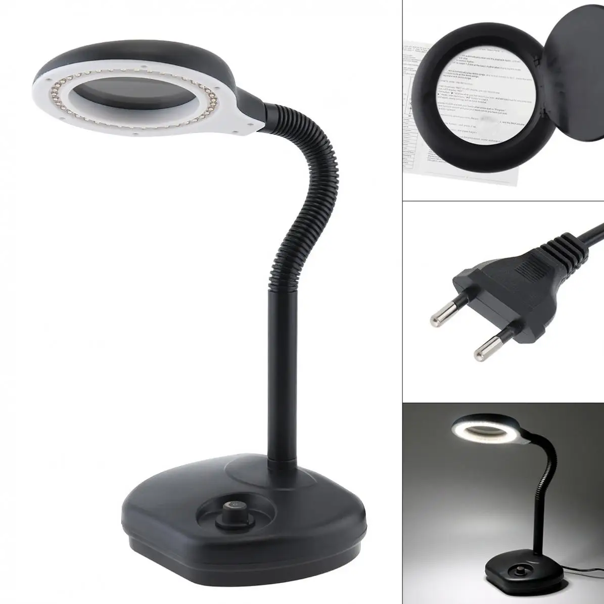 

Wlks-308 18 Вт увеличительная лампа Яркость Настольная лампа с 5X 10X и 40 светодиодный освещение Поддержка диммер для чтения/освещающий