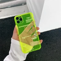 sport trend brand label phone case for iphone 12 11 pro x xs max xr 7 8 6 plus cute fluorescence clear soft silicon cover coque