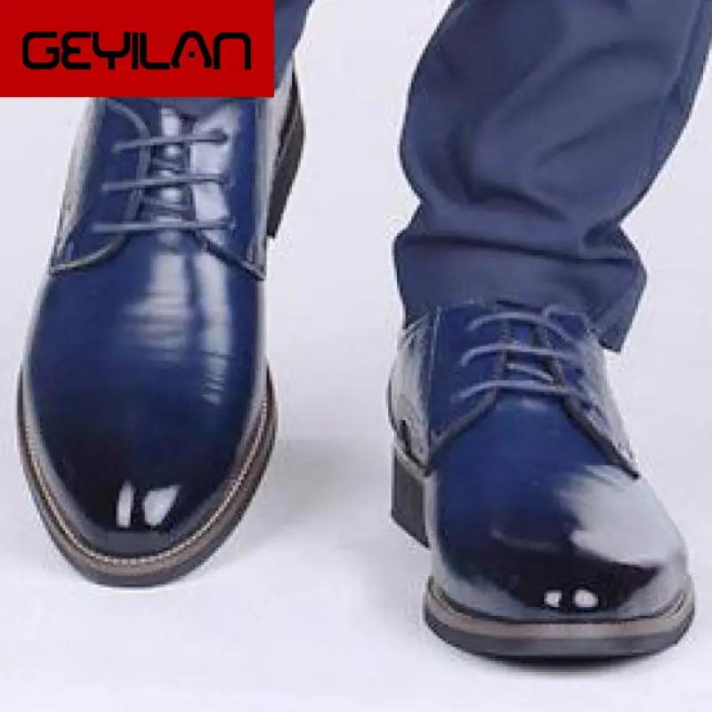 Туфли дерби мужские из натуральной кожи официальные броги заостренный носок на