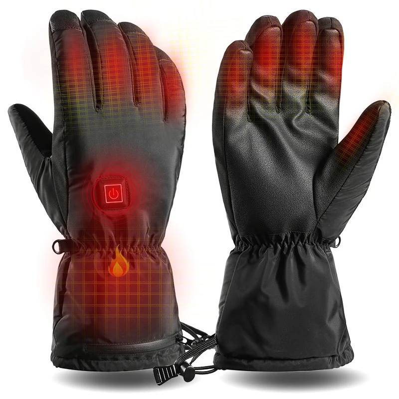 

Outdoor Motorcycle Waterproof Riding Ski Electric Heating Gloves Cycling Bicycle Gloves with Waterproof And Non-slip