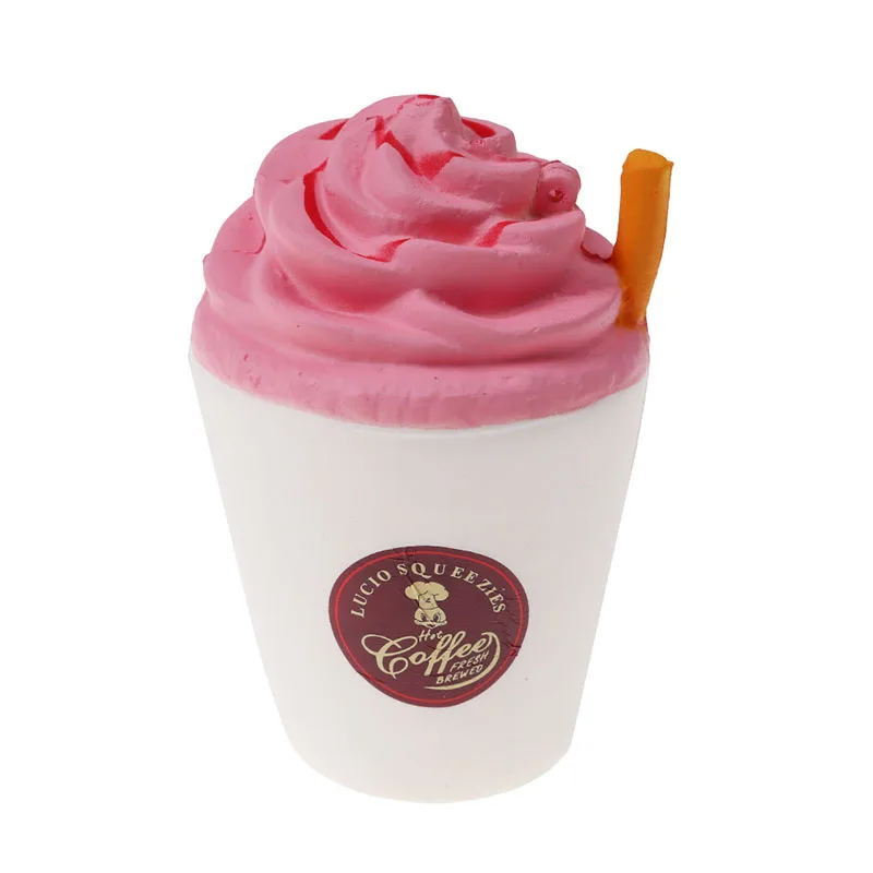 Милый гамбургер кот молочный коктейль мороженое мультяшный снэк сжимаемая