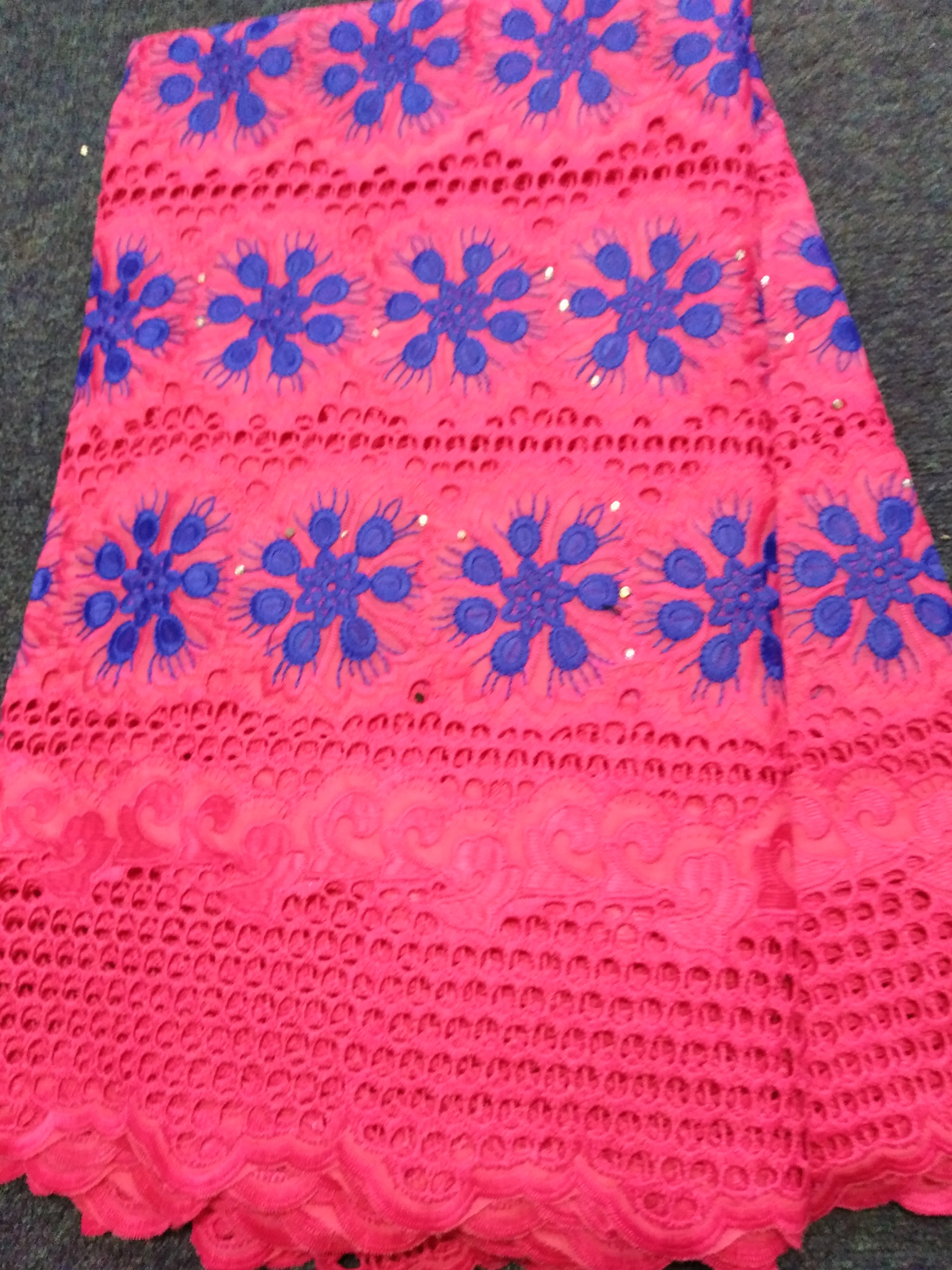 

5yards good quality african cotton lace embroidered swiss voile lace fabric for women clothes sewing f1qzMA082