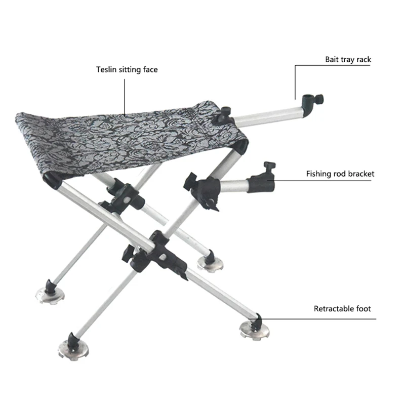 Легкий уличный складной стул для кемпинга рыбалки качественная нержавеющая