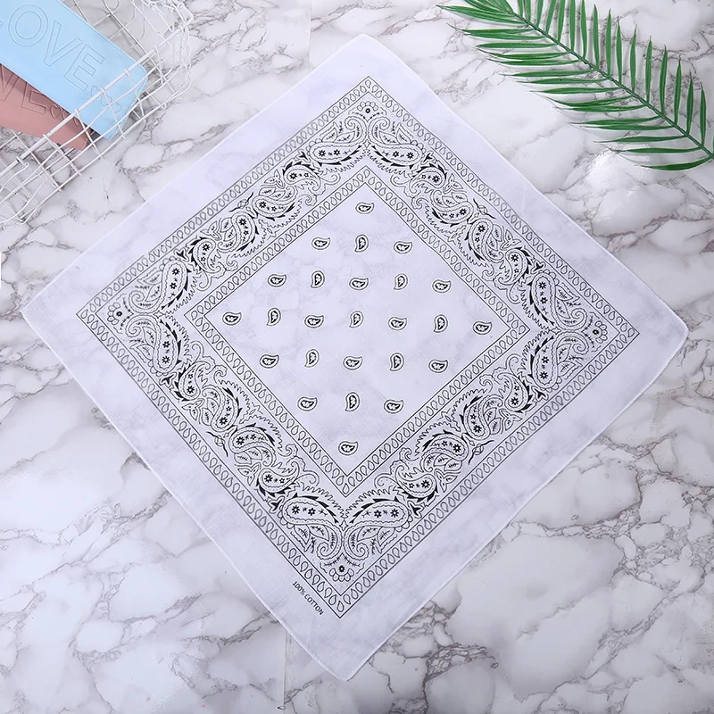 Бандана 55 см * бандана черная красная с узором пейсли кешью квадратные банданы