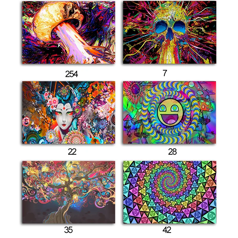 Пикантные Очаровательные шелковые ткани плакат гриб психоделическая футболка