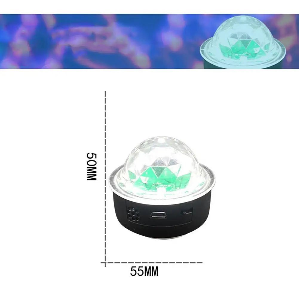 MeterMall мини RGB свет USB Перезаряжаемый с голосовой активацией вращающийся