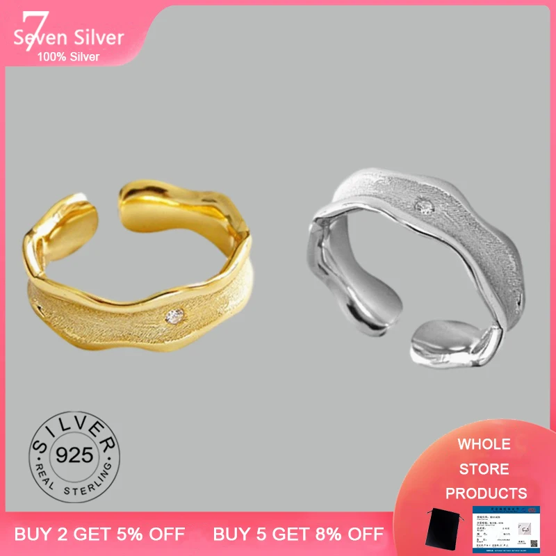 

New Simple Aesthetic moonstone zircon gold color 925 Sterling Silver Jewelry Leaf Popular Not Allergic Opening Rings