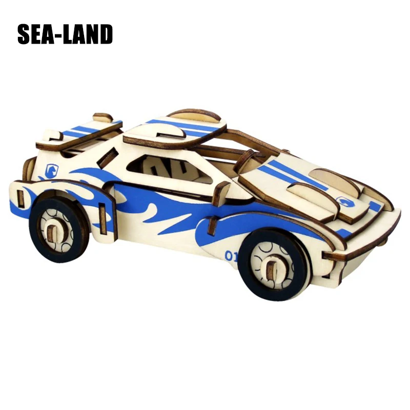 

3D Children DIY Puzzle Jigsaw Wooden Toy Kid Early Learning Puzzles Car Series Gift For Adult Children Brinquedo 3D Classic Toys