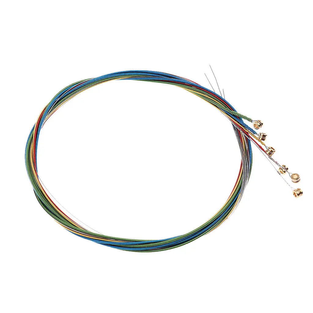 

1 Set Alloy Multi-colored Acoustic Guitar Strings Clear Sound Musical Instrument Parts