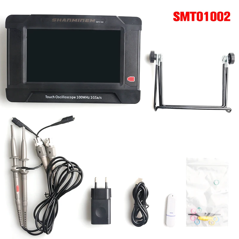 

Digital Storage Touch Screen Flat Oscilloscope 2CH 100M/1G Sampling Rate Usb 1CH Signal Generator Portable New Product SMTO1002