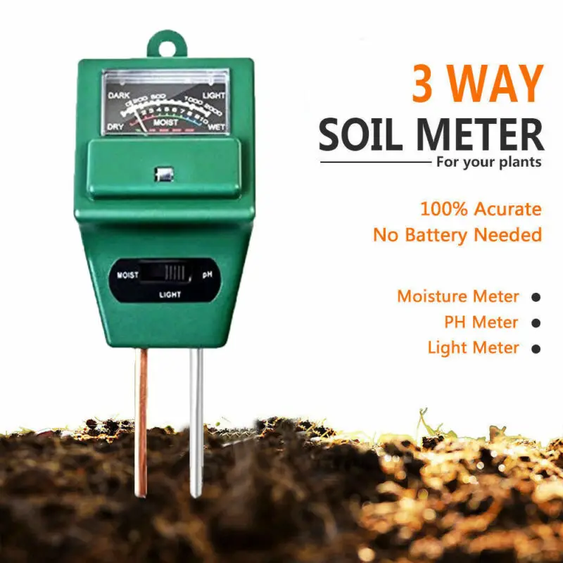 3 в 1 PH Тест er почвенный водный светильник тест-метр комплект для сада ·