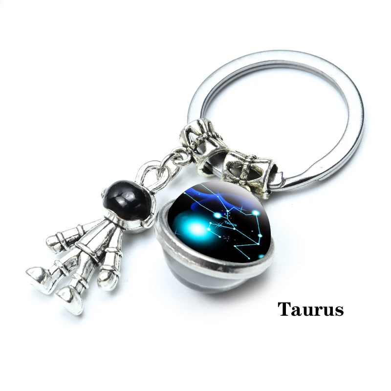 Брелок для ключей с 12 созвездиями украшение подвеской в виде робота космонавта