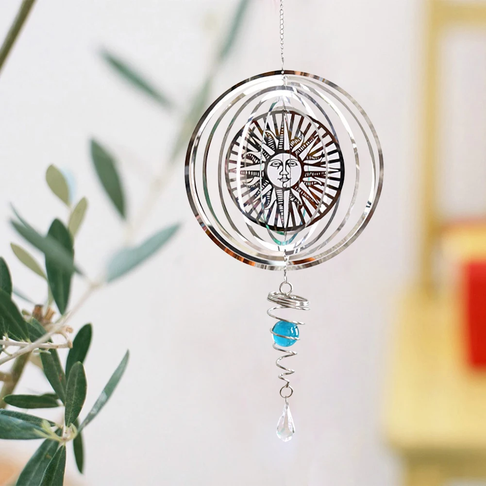 3d-колокольчики ветра солнца из нержавеющей стали складные вращающиеся Спиннеры