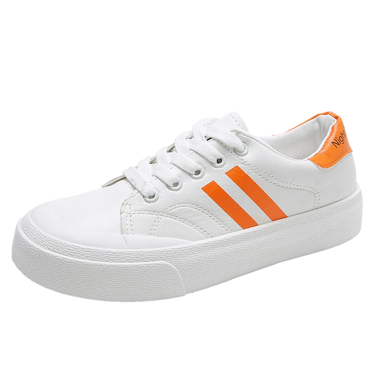 

Casual light sports shoes comfortable lace-up women's shoes for fall/winter 2021 new striped white shoes platform shoes women