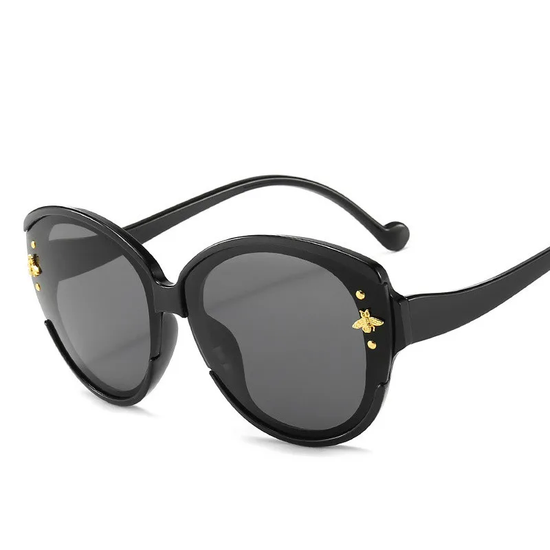 Женские солнцезащитные очки в виде пчелы украшение зеркальные металлической