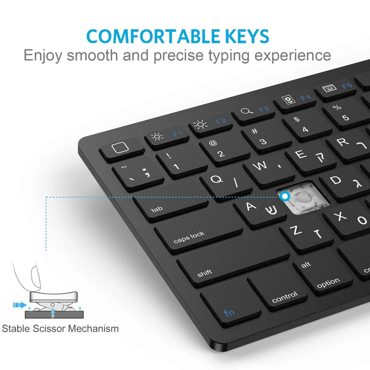 Клавиатура беспроводная ультратонкая с поддержкой Bluetooth и мыши | Компьютеры офис