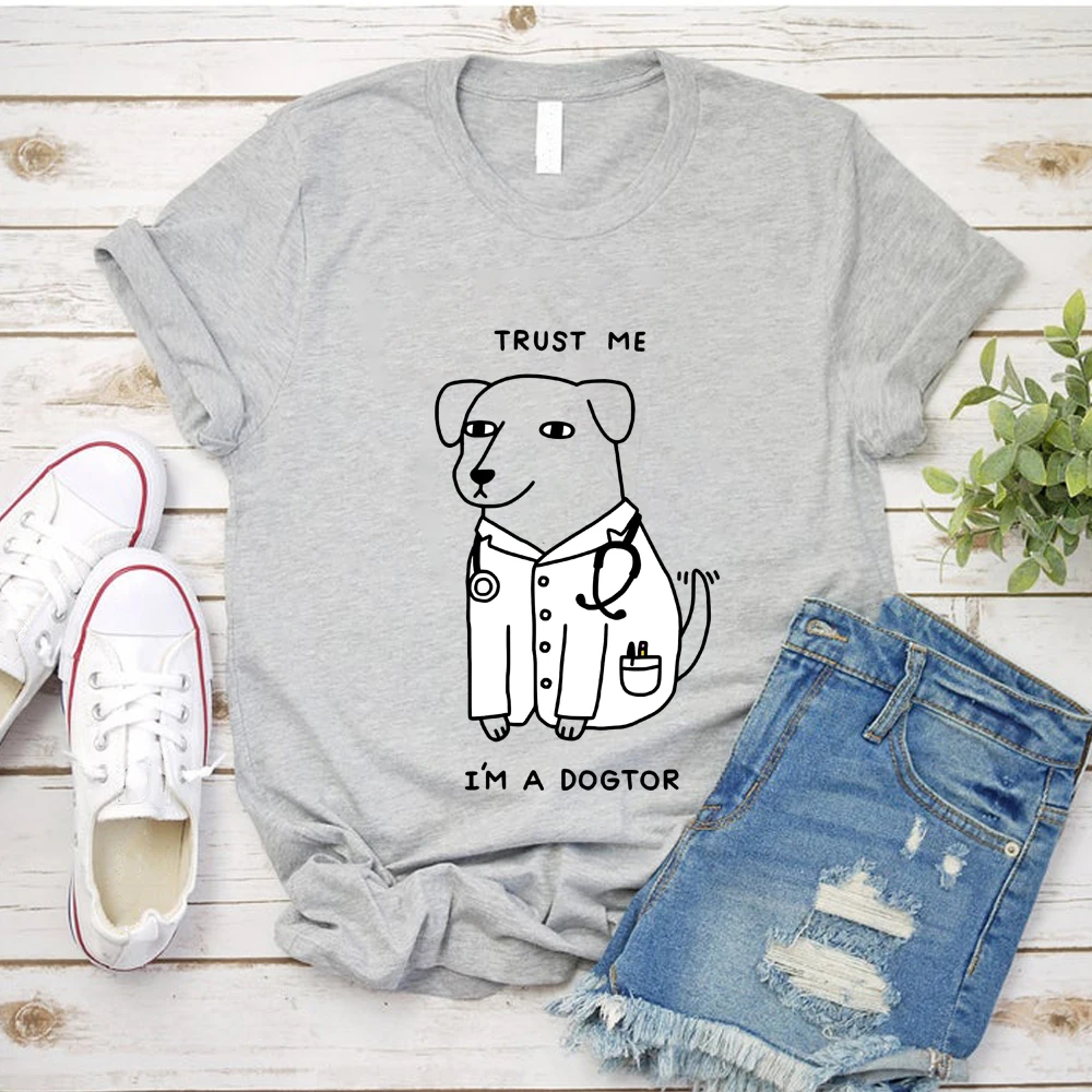 Забавный дизайн рубашка Trust Me I'm A Dogtor Humor футболка для любителей собак
