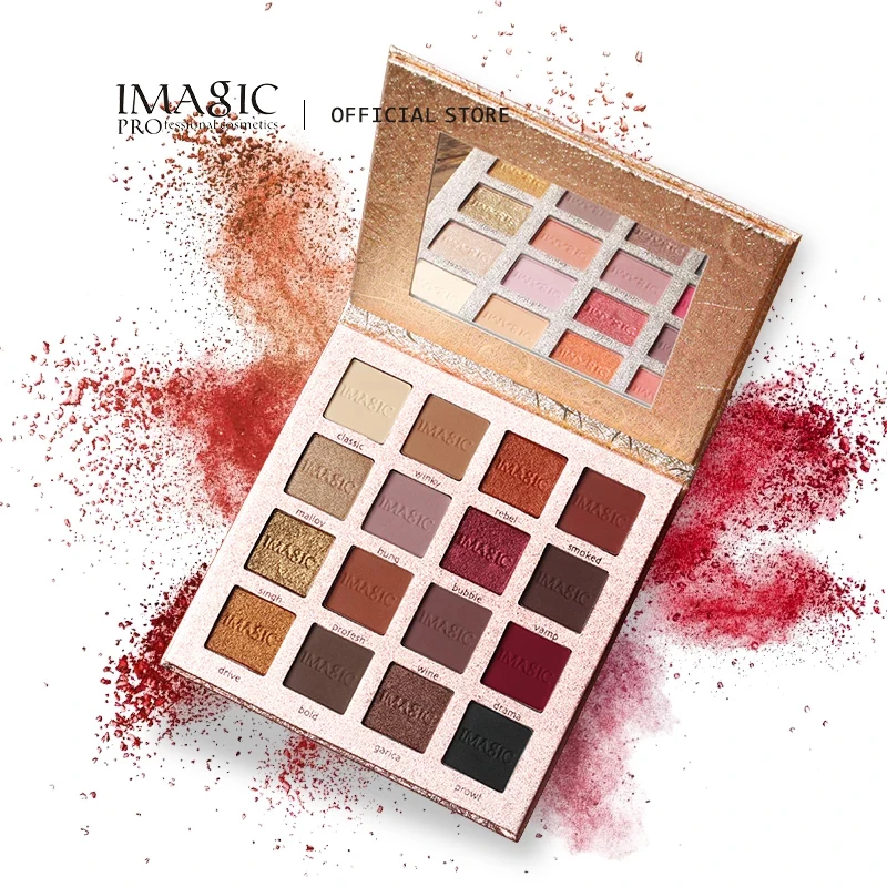 IMAGIC тени для век матовые мерцающие блестящие легкие в носке Палитра