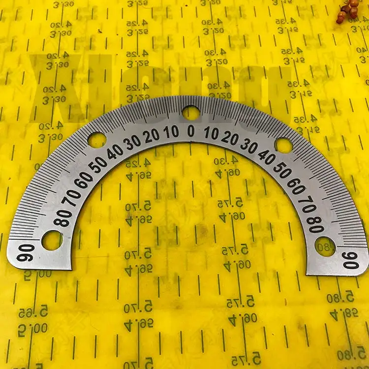

Outer diameter:185 mm Mid-Point Semi-Circular Dial Stainless Steel Accessories Perforated Angle Disk Disc Accessories 185#120#2