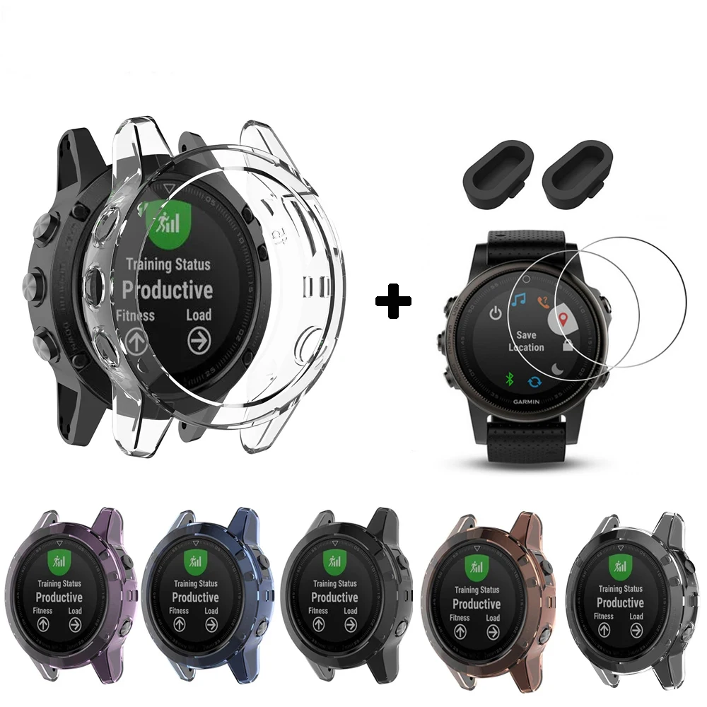 Защитный чехол для Garmin Fenix 6 6s 6x Pro 9H гибкая стеклянная пленка | Электроника