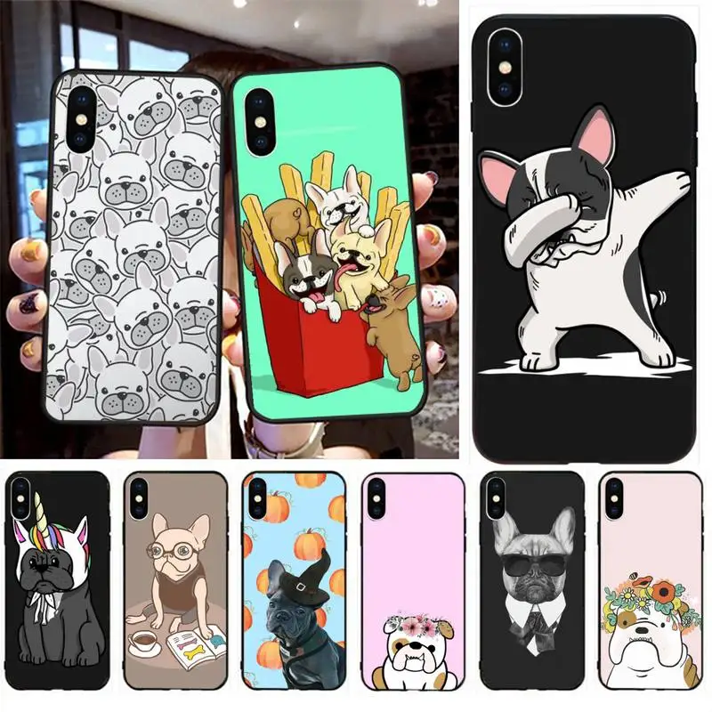 

French Bulldog Phone Case for iphone 12 13 Mini SE 2020 5 5S 6 6S Plus 7 8 Plus X XR XS 11 Pro Max Fundas Coque cover