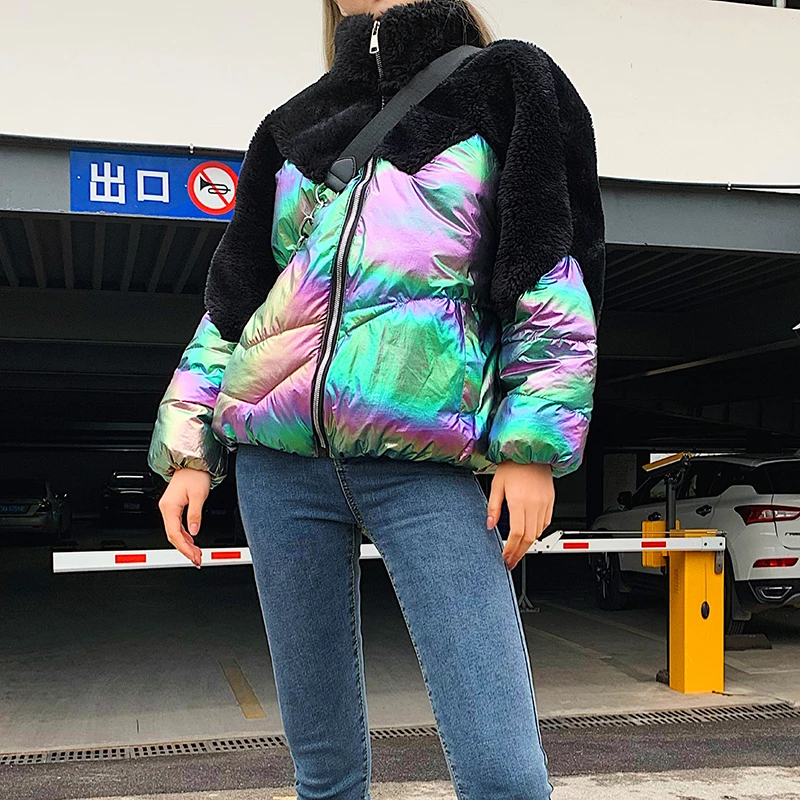 Женская Стеганая куртка на молнии с высоким воротником M266 | одежда