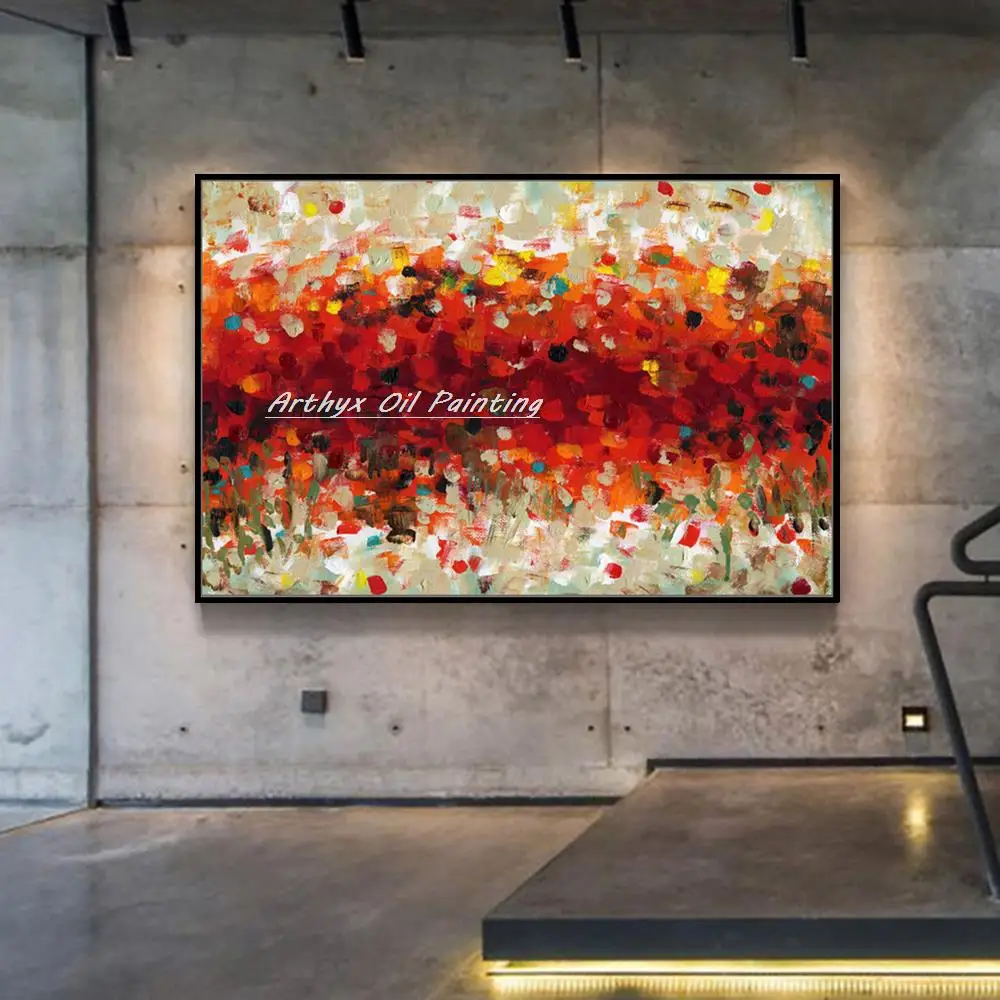 

Arthyx Pop Art Handpainted Colorful Abstract Oil Painting On Canvas Modern Wall Picture For Living Bedroom Home Hotel Decoration