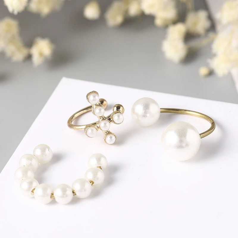 

Trendy fashion design ear clip female temperament all-match three-piece ear clip women jewelry ear decoration ornaments