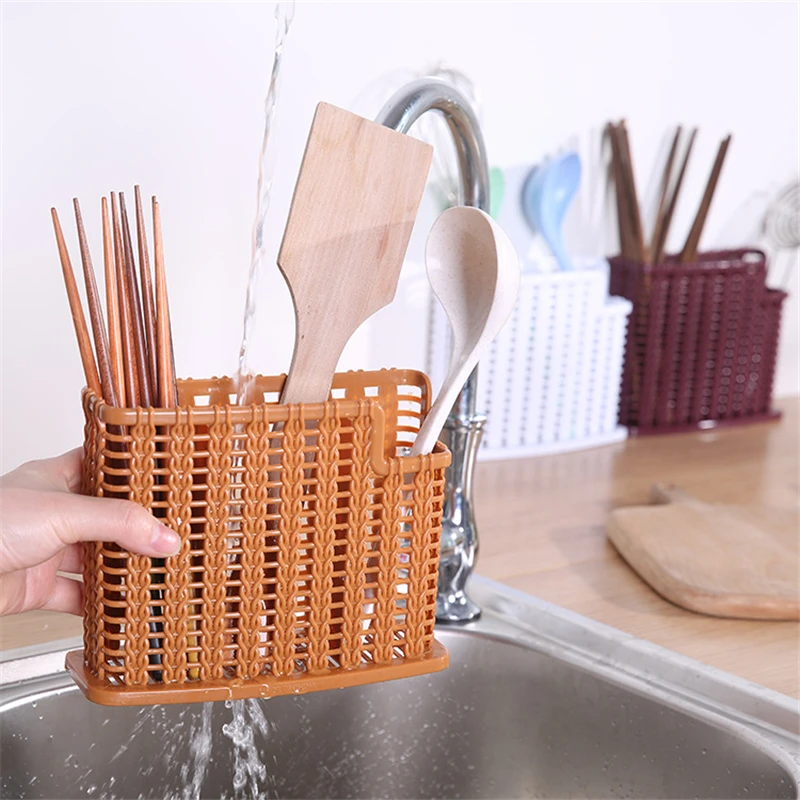 Многофункциональный полый пластиковый сливной стеллаж для палочек ножей вилок