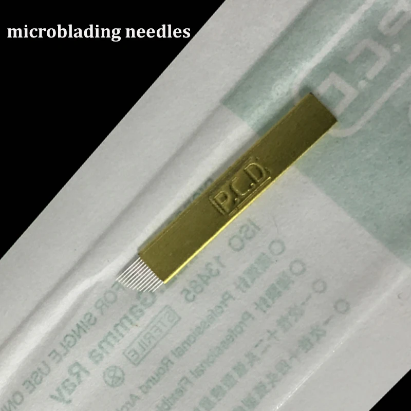 

Lamina Agulhas Tebori Microblading 12pin Hard PCD Needle 14/19U Blade Permanent Makeup Eyebrow Tattoo Needles Supplies 100/50pcs