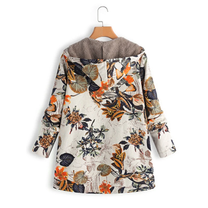 

2020 New Autumn Winter printing Women Coat luxury Female Jacket Winter Coat Portable Parkas Faux Fur Cost-effective luxury