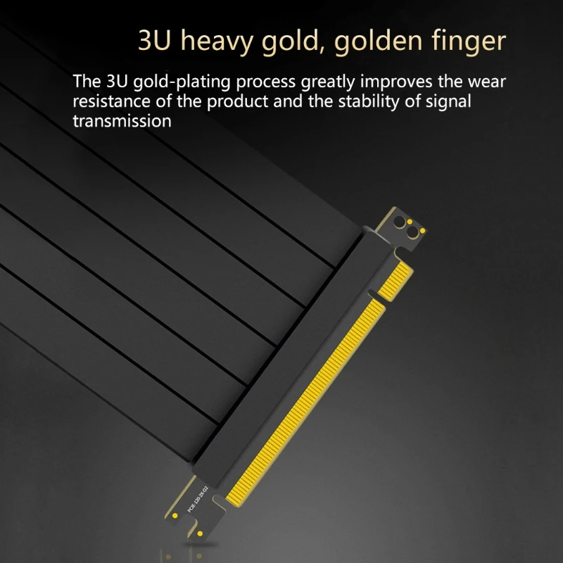 

Full Speed 3.0 PCIE X16 Riser Cable Graphics Card Extension Cable PCI Express Riser Shielded Extender for GPU Vertical