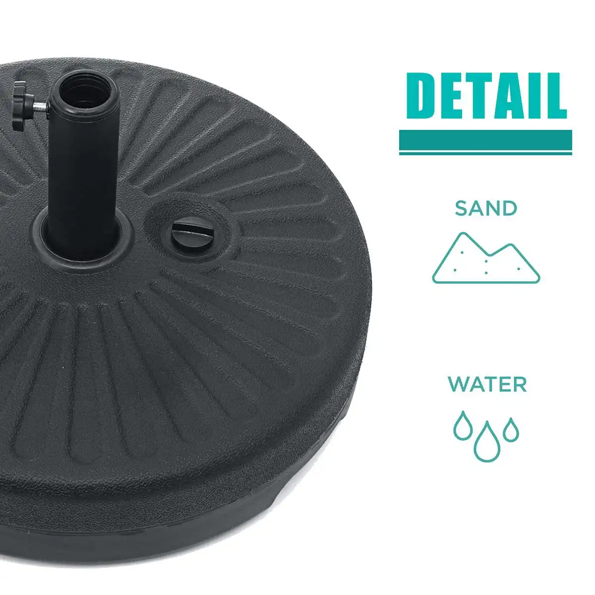 

Portable Durable Outdoor Parasol Garden Umbrella Base Stand Round Patio Beach Garden Patio Umbrella Sun Shelter Accessory