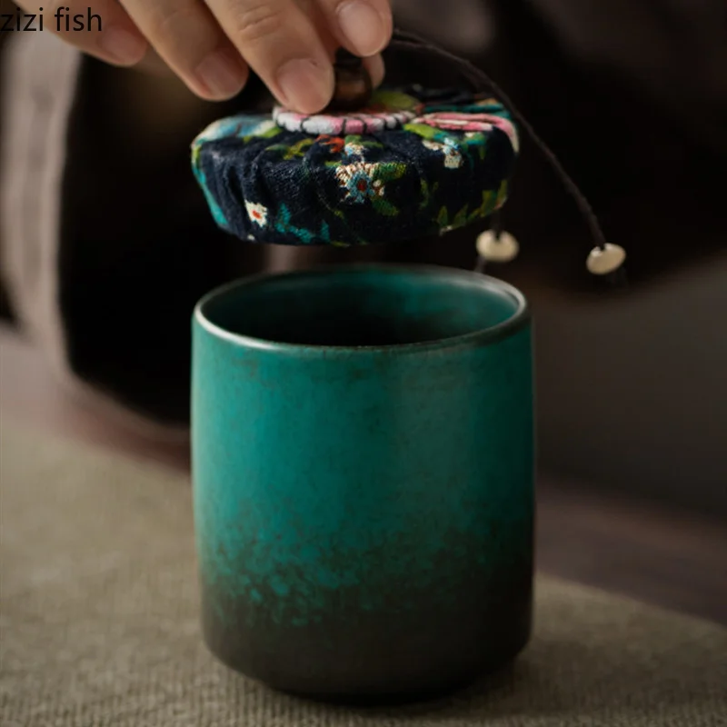 Жестяная керамическая банка для зеленого чая герметичная маленький контейнер