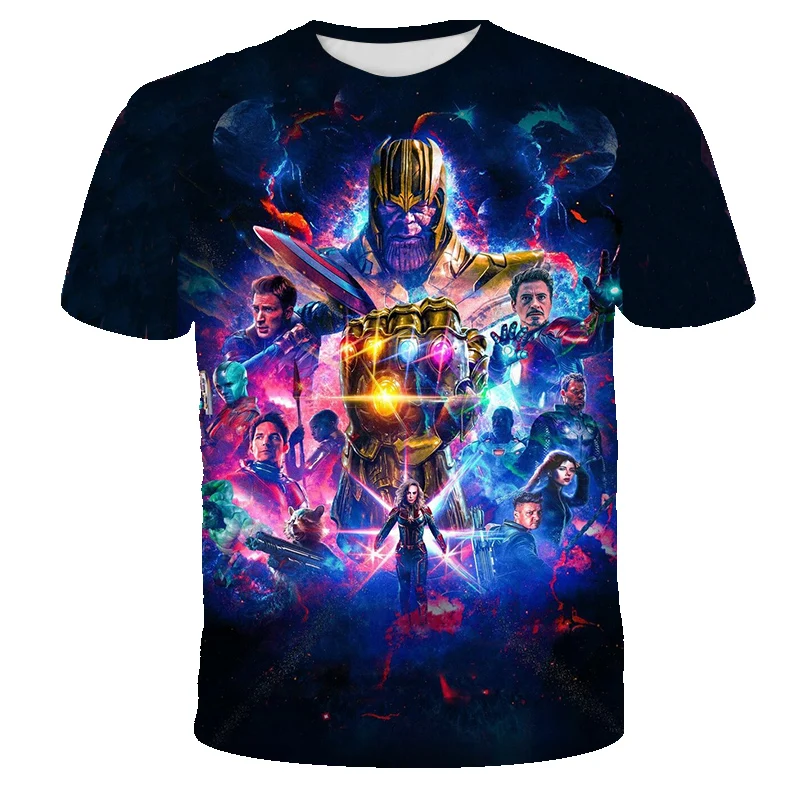 

Disney Marvel The Avengers Spiderman 3D Print T-shirts Casual Men Women Short Sleeve Tee Summer Children Tshirt Tops Plus Size 1