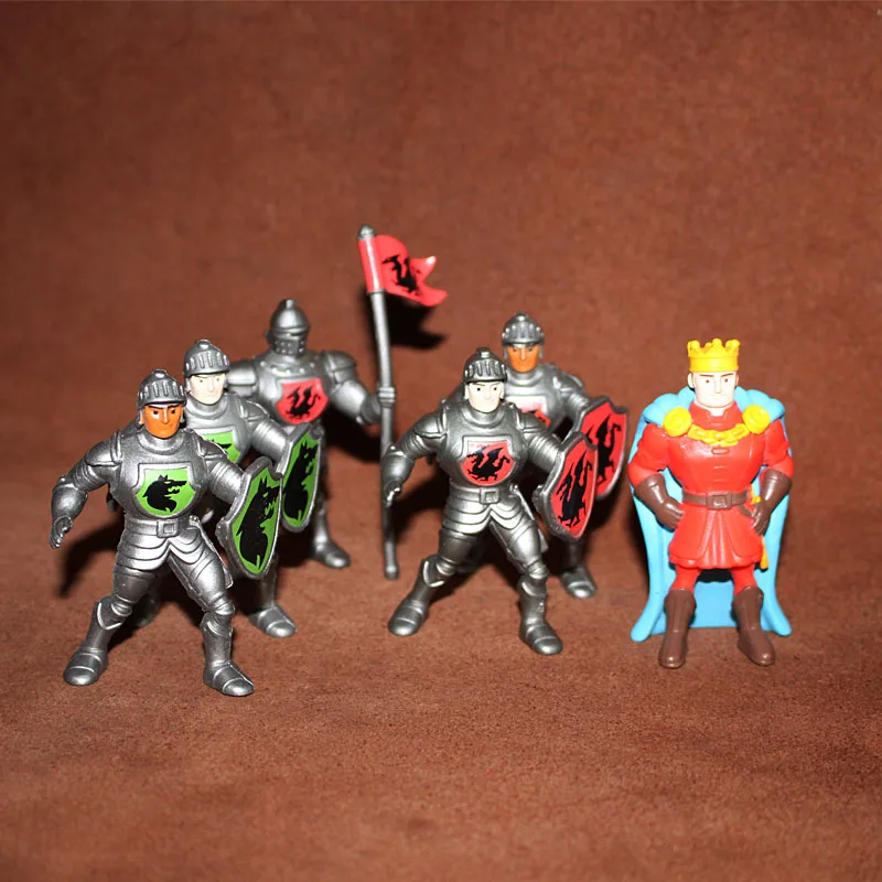 

Medieval Castle Miniature Model Ancient Roman Crusader Warrior King Magician Guard Soldier Knight Action Figure Figurine Toys