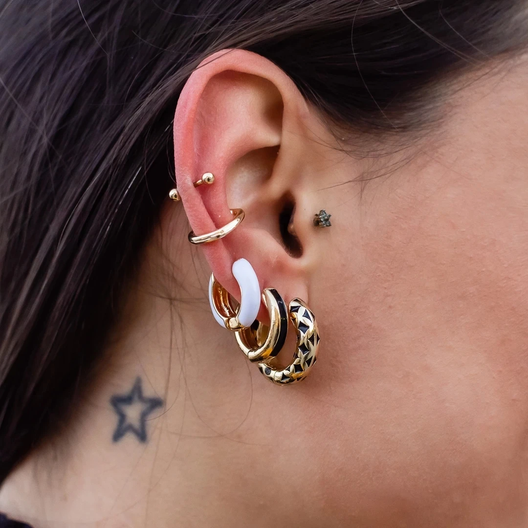 Женские маленькие круглые серьги Huggie обручи с металлической эмалью аксессуары