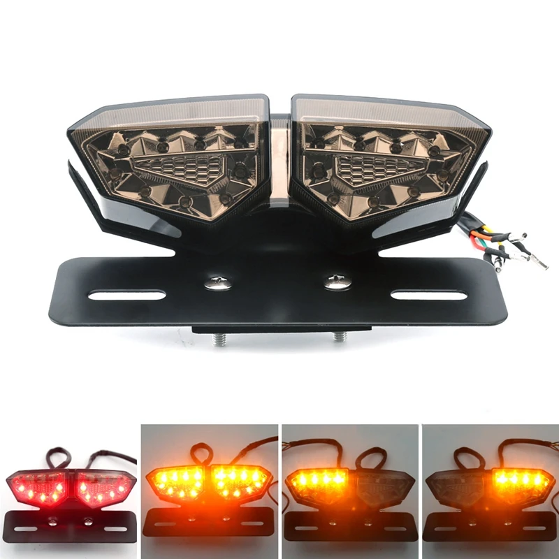 

Мотоциклетные задние светильник 12V светодиодный поворотник задний тормоз светильник s Мотокросс номерного знака светильник проблесковый м...