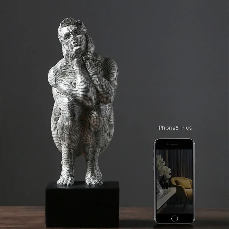 

Mordern Abstract Thinker Statue Resin Art Handmade Craft Figurine Office Home Decoration Sculpture Fashion Character Accessories