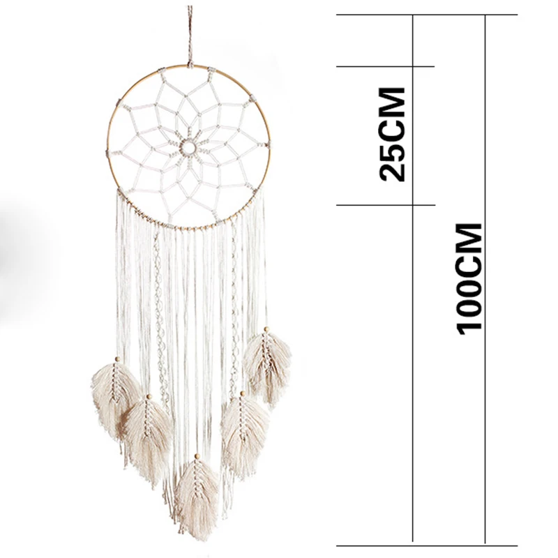 

Leaf Macrame Wall Hanging Bohemian Chic Mandala Tassel Tapestry Wall Decor Boho Home Decoration Farmhouse Dorm Room