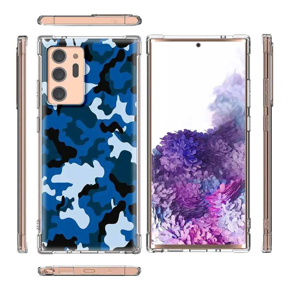 

Luxury Army Camouflage Shockproof Airbag Phone Case for Samsung Galaxy Note 10 20 Note 8 9 10 Plus 20 Ultra 5G Soft TPU Cover