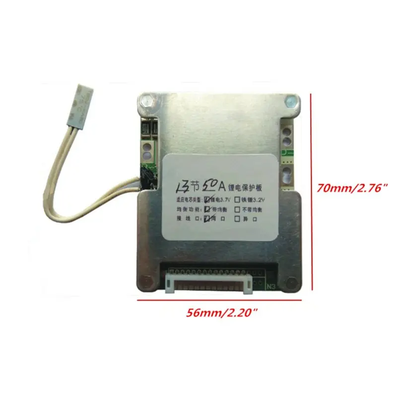 BMS 13S 48V 50A 18650 Li-ion Lithium Battery Pack Protection Equalizer Board PCB Balance Circuit for Electric Vehicles | Инструменты
