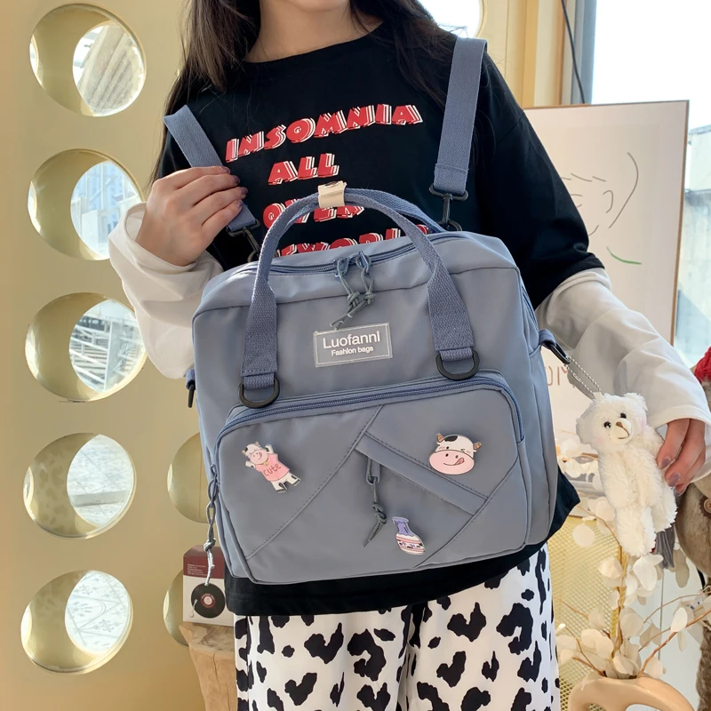 

Cute Multi-functional Backpack Women Pupil Small School Bags for Teenage Girls Trendy Korean Waterproof Student Travel Backpacks