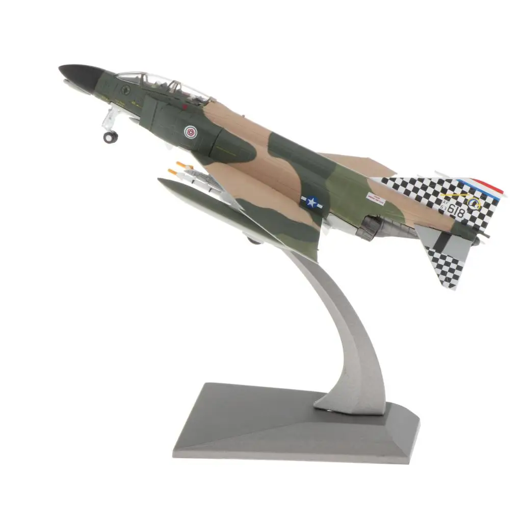 Американский F-4 истребитель Фантом Aircraft самолет модель 1/100 Масштаб литья под