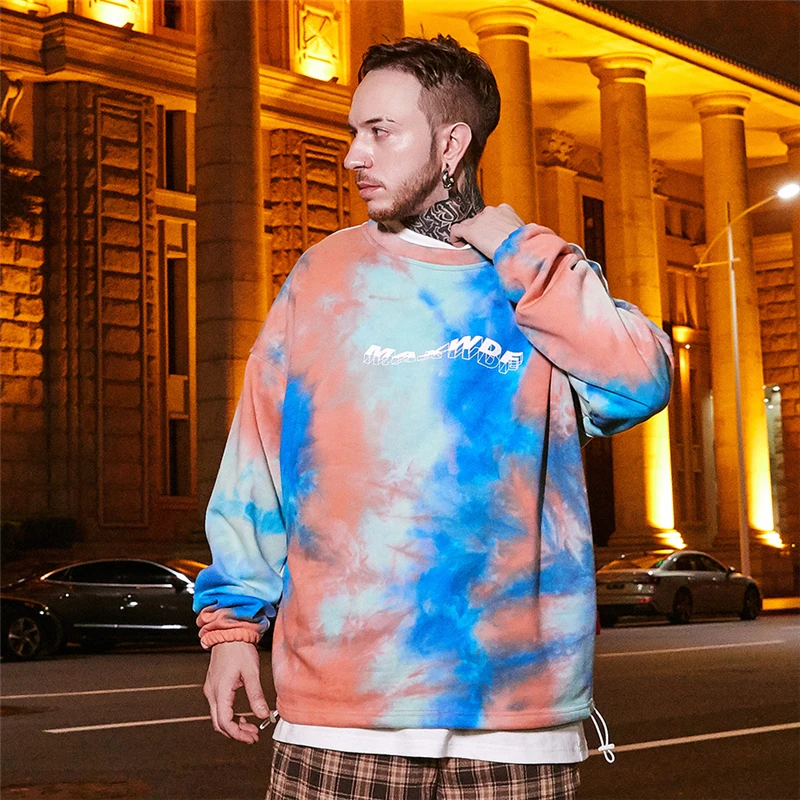 Crewneck Толстовка мужская хип хоп Хлопок Уличная одежда с длинным рукавом Толстовка