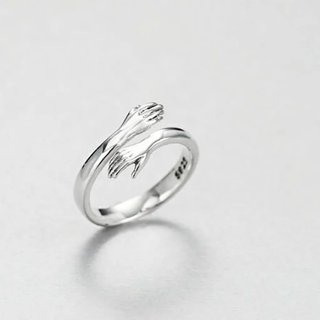 

Love rings For Women Couple Vintage Ring Eyre Fashion Hug Open Ring Jewelry Components Anillos Mujer