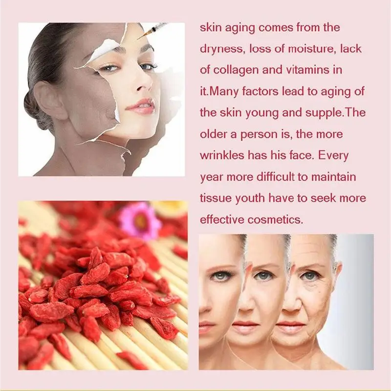 Крем для лица с ягодами Годжи отбеливающий крем волчьей ягодой гиалуроновая